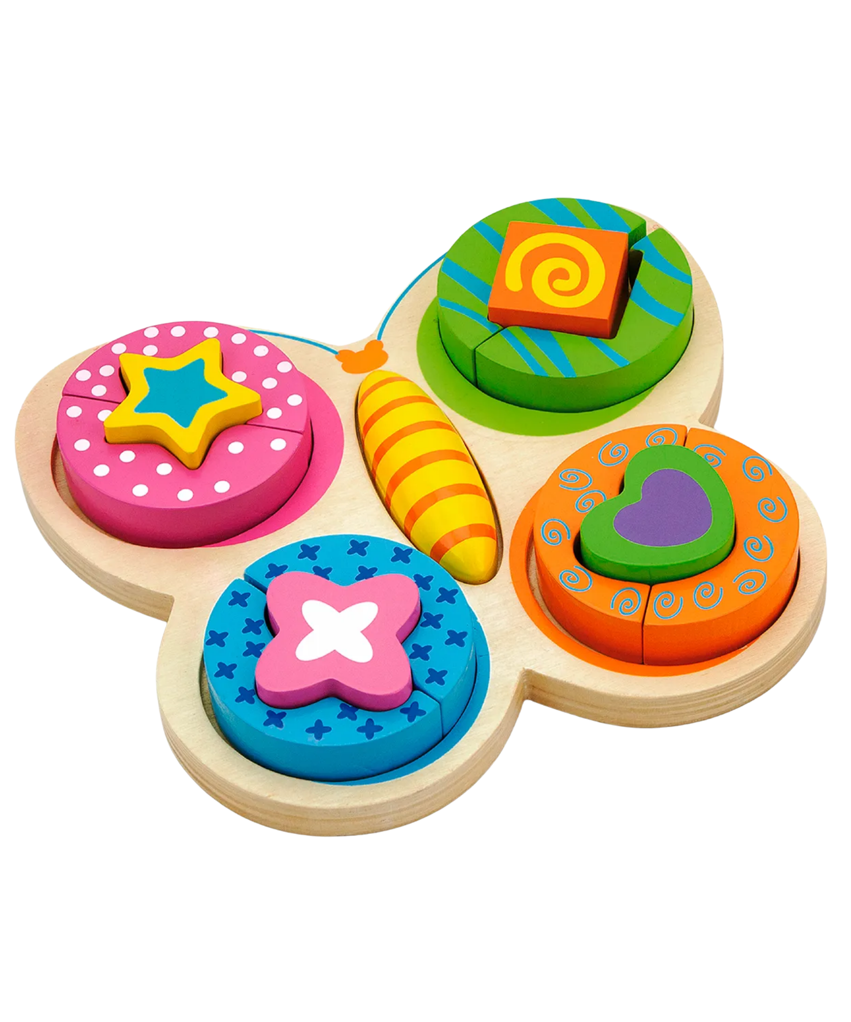 لعبة بازل فيجا باترفلاي، 12 قطعة، لعبة مونتيسوري الخشبية، تنمي المهارات الحسية والإدراكية والحركية الدقيقة، لعبة تعليمية للأطفال غير سامة وصديقة للبيئة، مناسبة للأولاد والبنات من عمر سنتين فما فوق