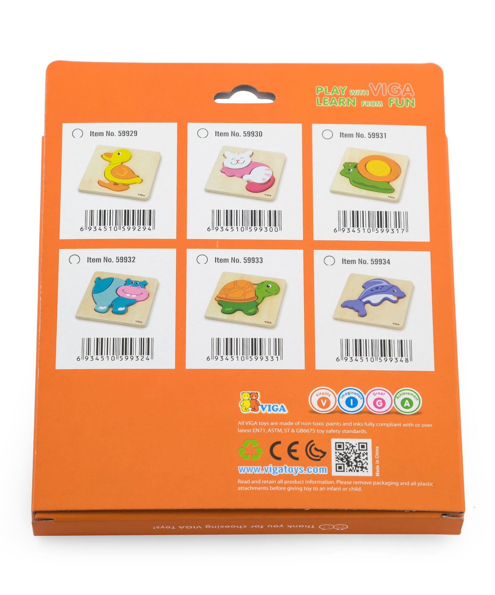 لعبة فيجا داك، أحجية مكعبات من 4 قطع، لعبة مونتيسوري الخشبية، تنمي المهارات الحسية والإدراكية والحركية الدقيقة، لعبة تعليمية للأطفال غير سامة وصديقة للبيئة، مناسبة للأولاد والبنات من سن 18 شهرًا فما فوق