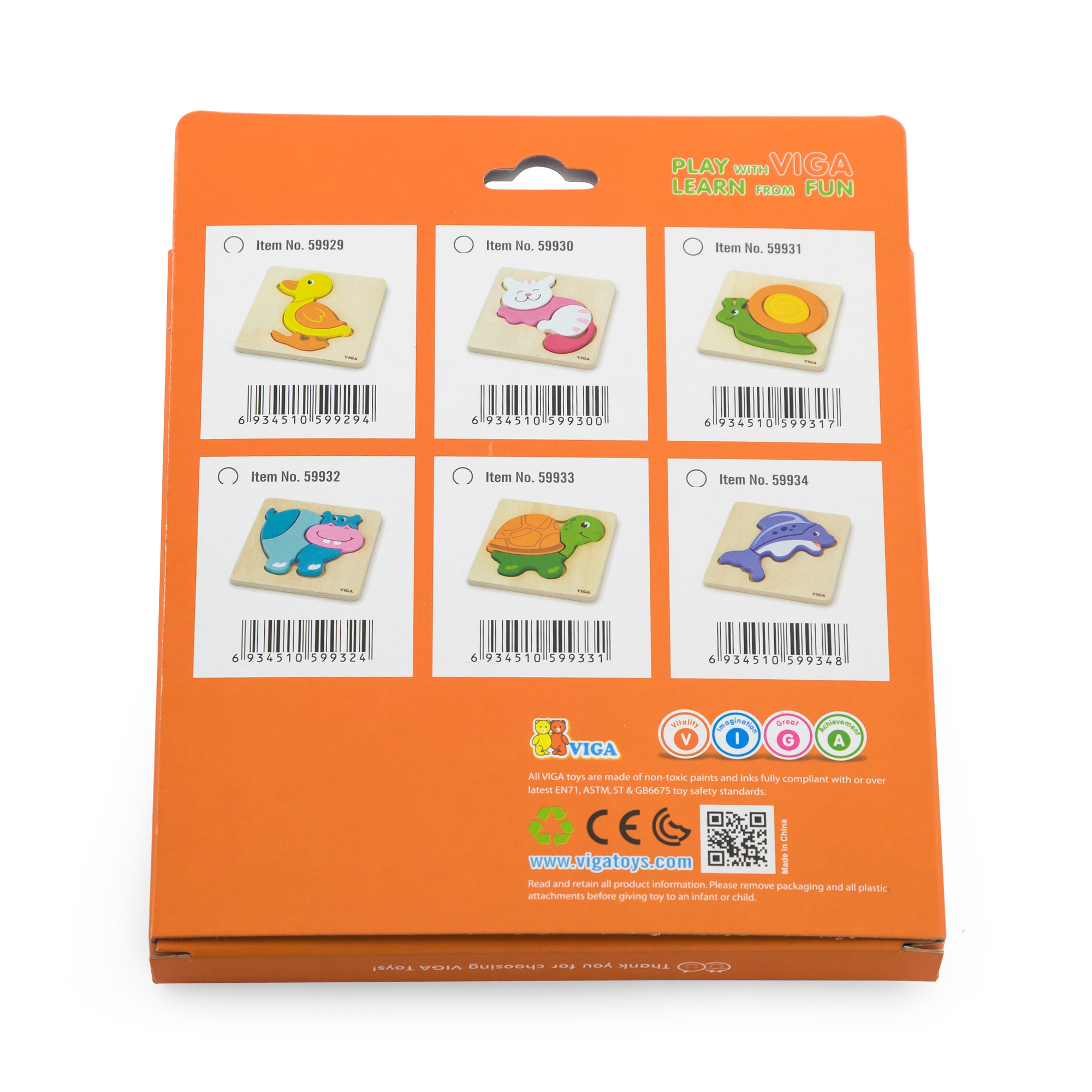 لعبة فيجا داك، أحجية مكعبات من 4 قطع، لعبة مونتيسوري الخشبية، تنمي المهارات الحسية والإدراكية والحركية الدقيقة، لعبة تعليمية للأطفال غير سامة وصديقة للبيئة، مناسبة للأولاد والبنات من سن 18 شهرًا فما فوق