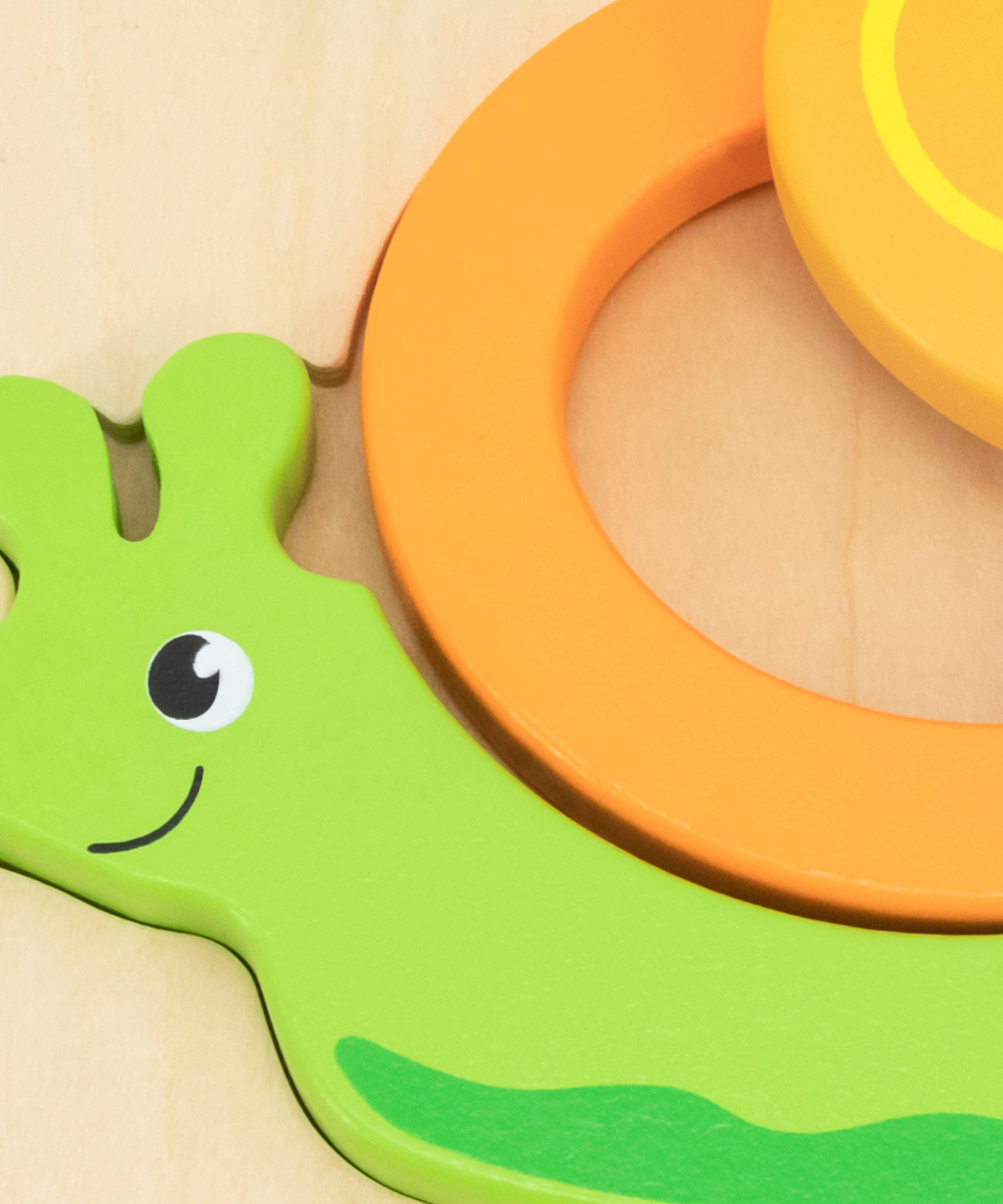 حلزون فيجا، أحجية مكعبات من 4 قطع، لعبة مونتيسوري الخشبية، تنمي المهارات الحسية والإدراكية والحركية الدقيقة، لعبة تعليمية للأطفال غير سامة وصديقة للبيئة، مناسبة للأولاد والبنات من سن 18 شهرًا فما فوق