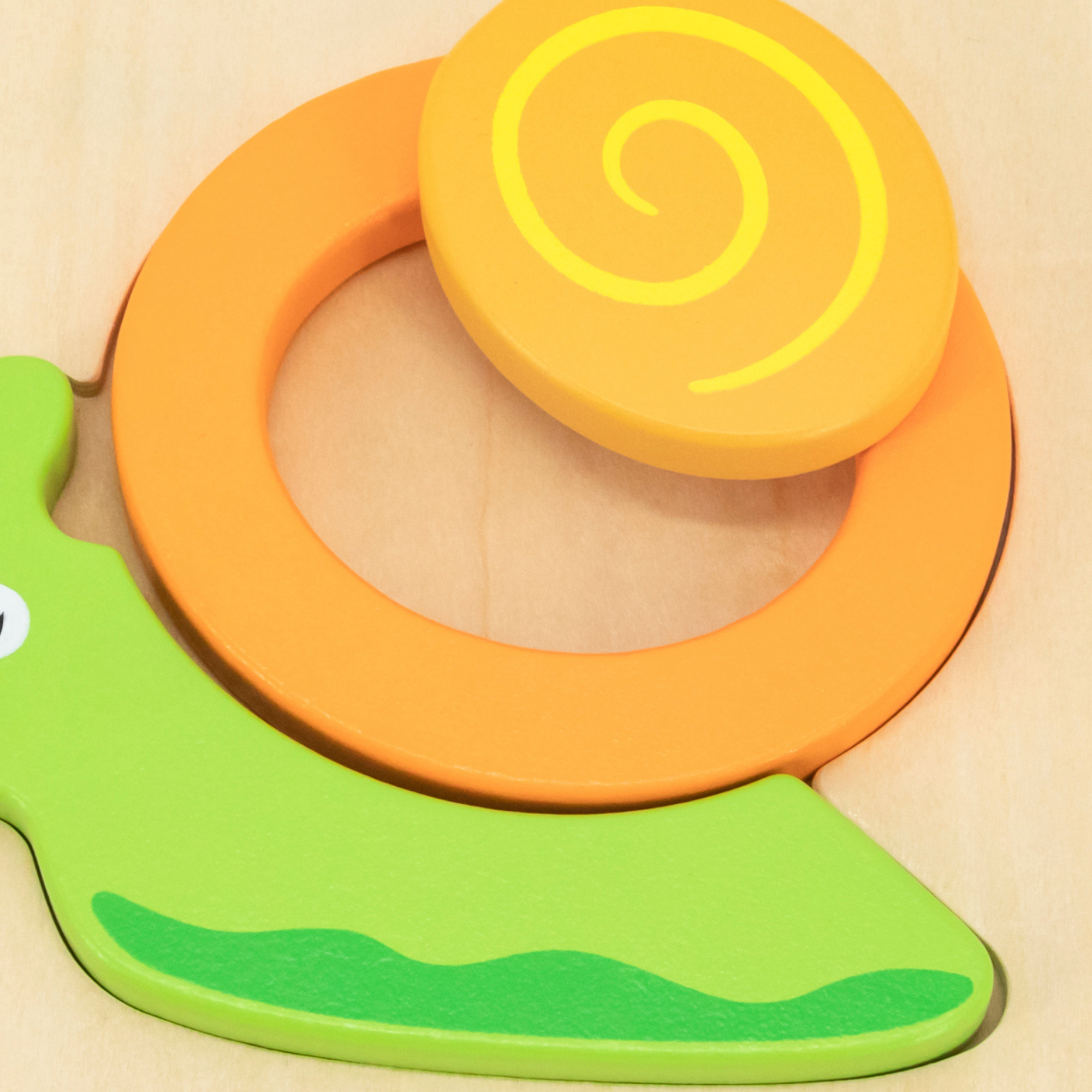 حلزون فيجا، أحجية مكعبات من 4 قطع، لعبة مونتيسوري الخشبية، تنمي المهارات الحسية والإدراكية والحركية الدقيقة، لعبة تعليمية للأطفال غير سامة وصديقة للبيئة، مناسبة للأولاد والبنات من سن 18 شهرًا فما فوق