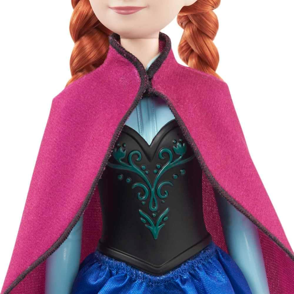 Mattel Disney Frozen Anna Fashion Doll with Travel Outfit and Accessories, Posable Movie Character Toy for Kids 3+