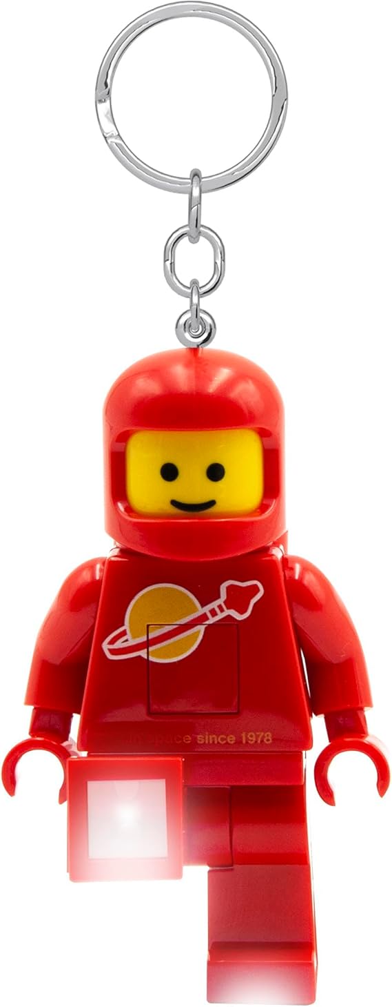IQ Lego Iconic Schlüsselanhänger mit LED-Taschenlampe Spielzeuggeschenke für Kinder - 76 mm große Figur - 2 CR2025 Batterien enthalten