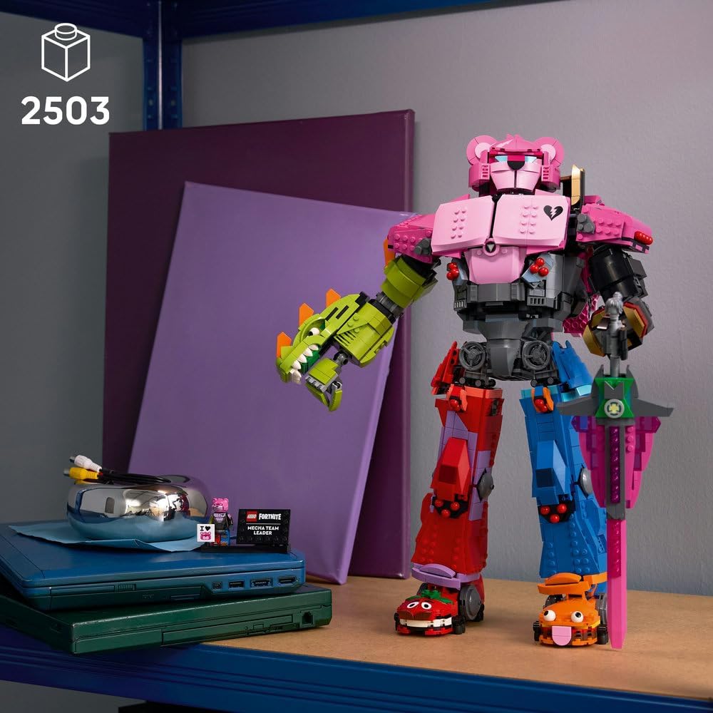 LEGO Fortnite Mecha Team Leader Figure - Display Model Kit incl. a Sword & a Minifigure - Collectible Gift for Adult Video Gaming Fans - 77078