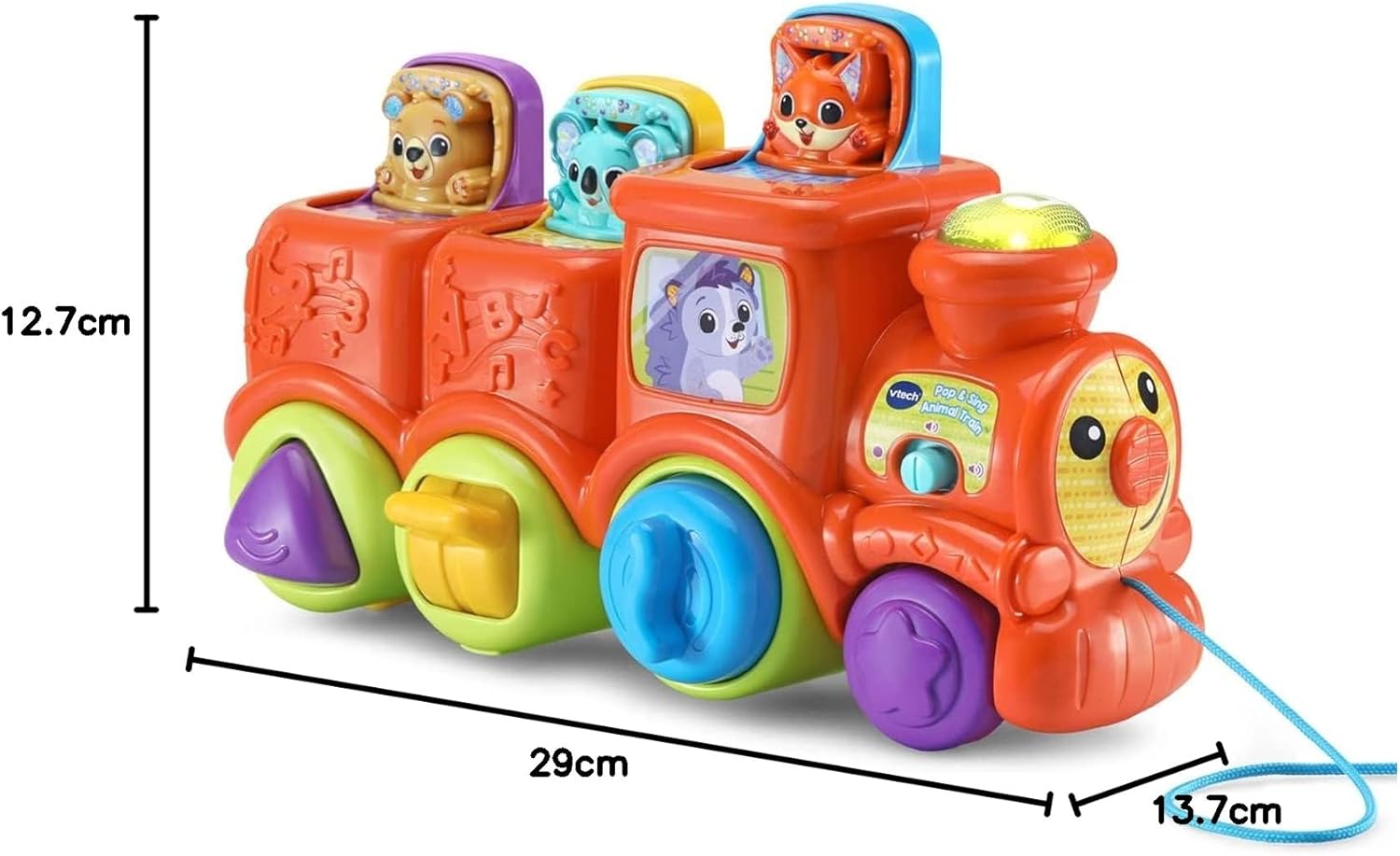 VTech - Pop and Sing Animal Train | Interactive & Developmental Toy with Sounds and Music | For Boys & Girls, Suitable for Ages 3 Months+