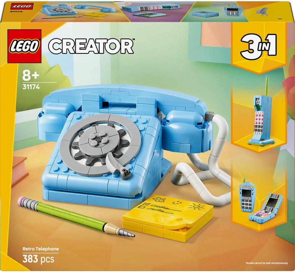 LEGO Creator 31174 Retro Telephone 3-in-1 Building Kit for Ages 8+