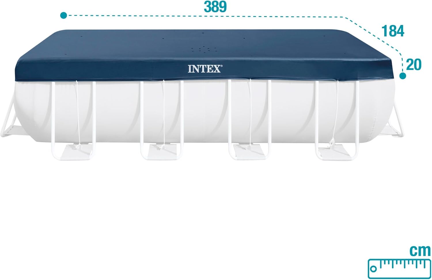 Intex Rectangular Pool Cover(4X2X1), Black, 28037