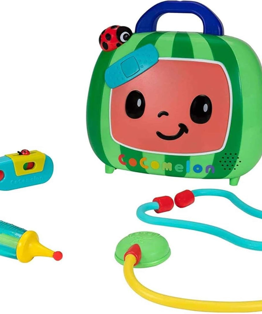 لعبة فحص الطبيب الموسيقية للأطفال من كوكوميلون، مجموعة لعب الأدوار الطبية لتنمية المهارات الحركية الدقيقة، وتعلم الألوان والأشكال، ولعب تظاهري للأطفال الصغار