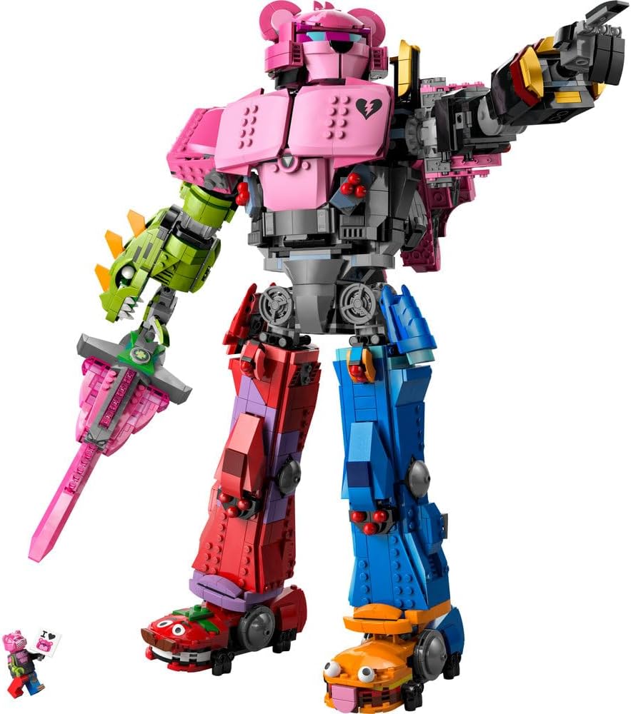 LEGO Fortnite Mecha Team Leader Figure - Display Model Kit incl. a Sword & a Minifigure - Collectible Gift for Adult Video Gaming Fans - 77078