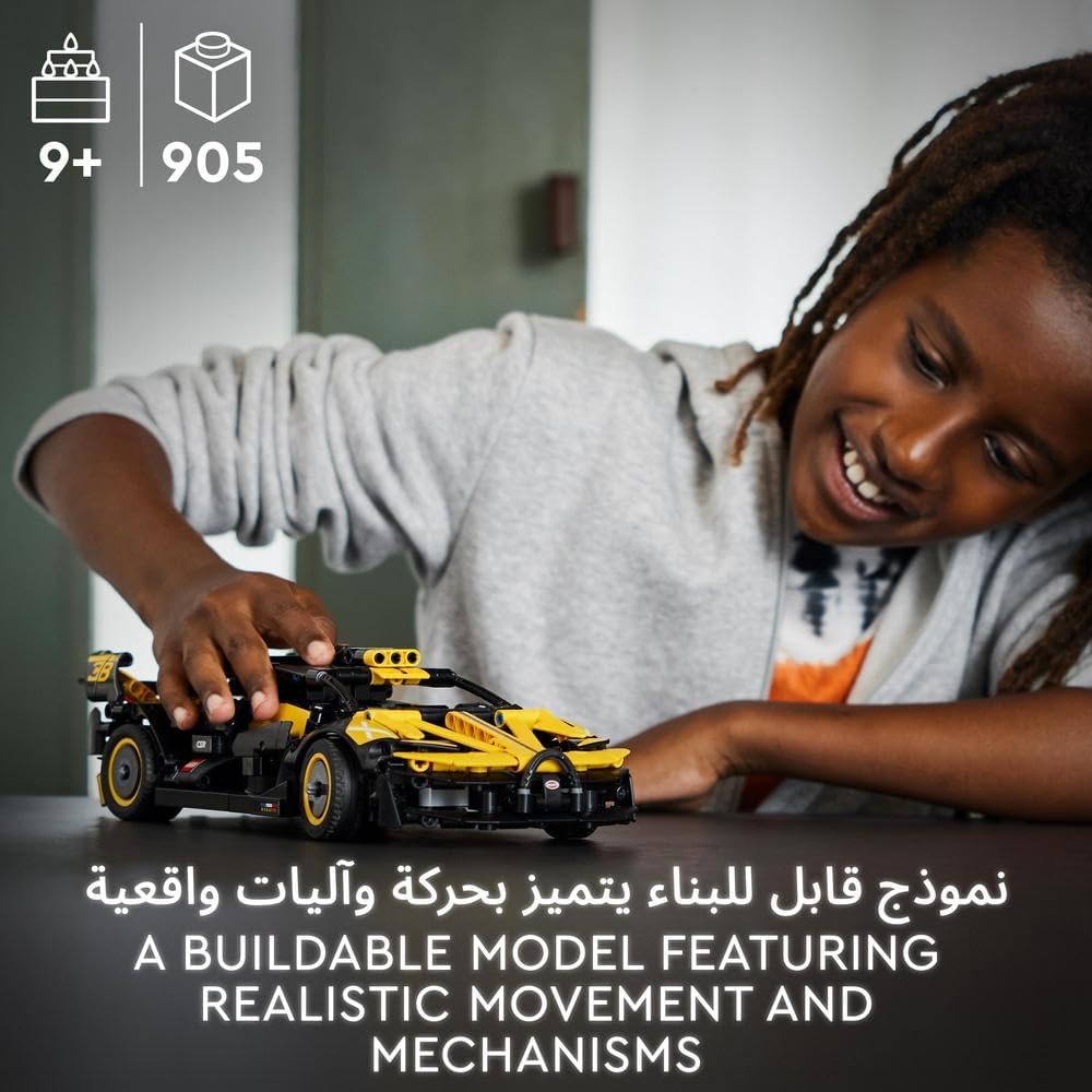 LEGO Technic Bugatti Bolide Racing Car Model Building Set, Engineering Toy for 9 Plus Year Old Boys & Girls, Collectible Iconic Sports Vehicle Construction Kit, Birthday Gift for Kids 42151