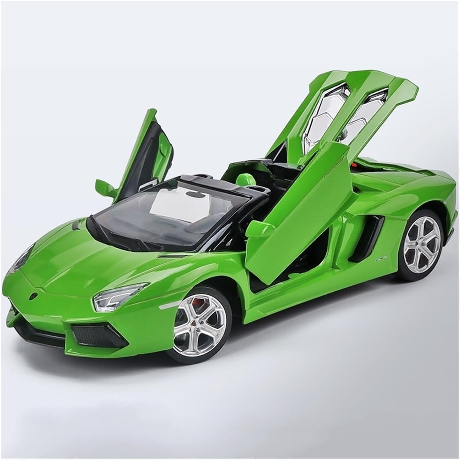 D-power Lamborghini Aventador Roadster Die-Cast Model Car – 1:32 Scale, Green, Pull-Back with Lights & Sounds, Ages 3+