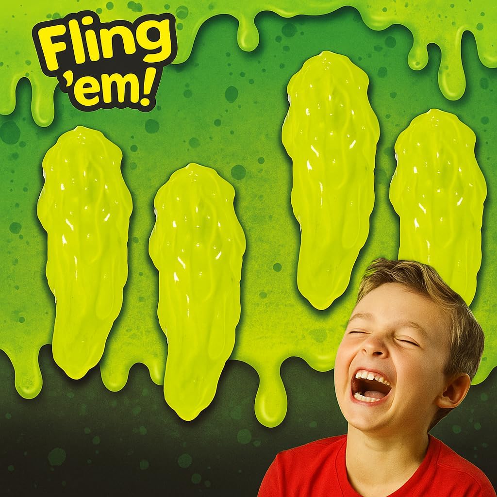 JA-RU Gross Snot Flinger Toy, Stretchy Sticky Flinger Booger Launcher, Funny Prank Toy for Kids 6Y+