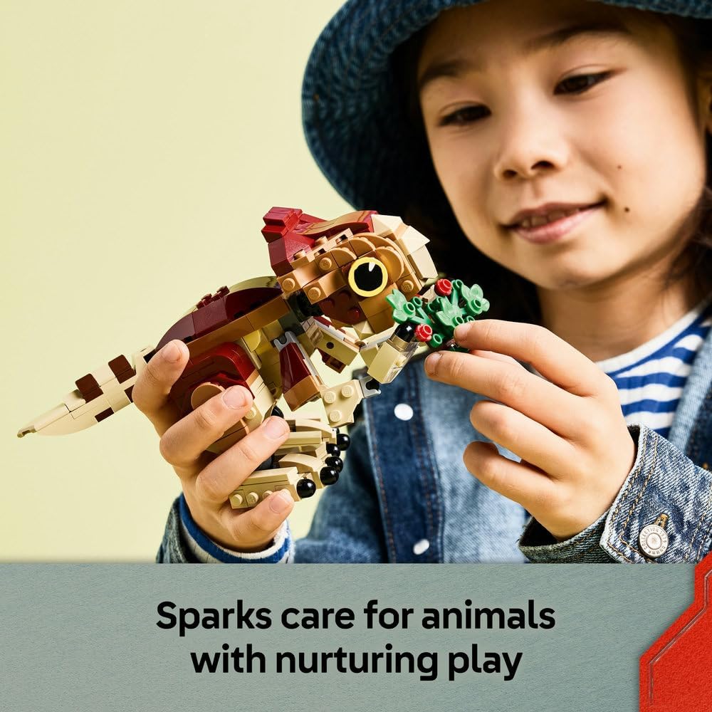 LEGO Jurassic World Baby Dinosaur Dolores Aquilops Play Display Toy Dinosaur Figure incl Plant with Flowers Gift for 7+ Year Old Boys Girls Rebirth Movie Fans 76970