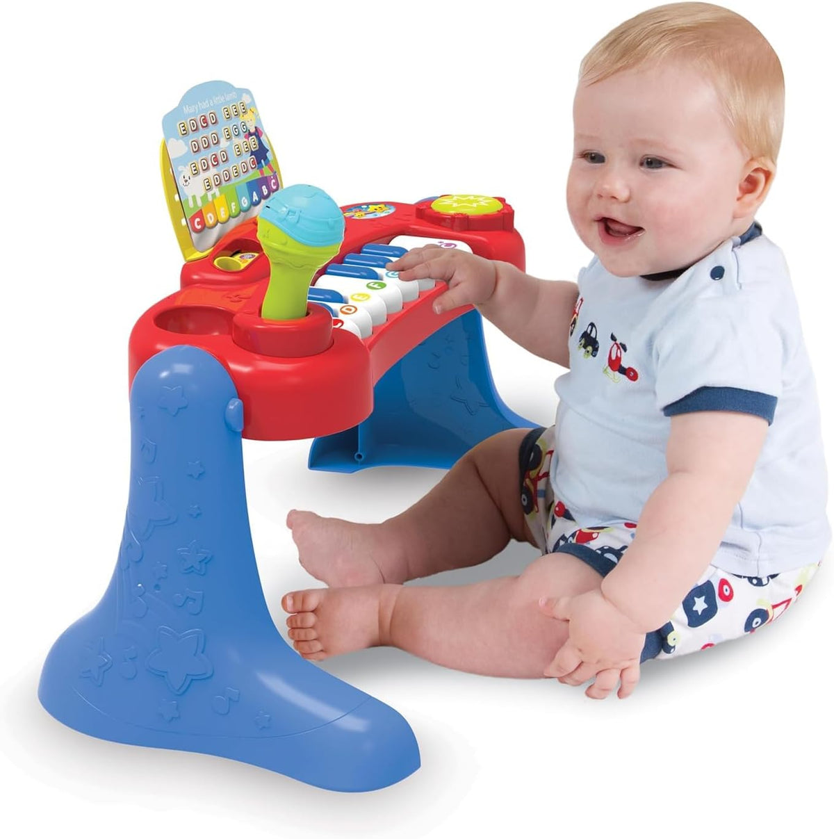 Winfun Baby Music Center, Light Up Musical Activity Desk with Piano Keys Instruments and Learning Songs, Interactive Music Station with Lighted Keys and Sounds, Infant 9 Months+