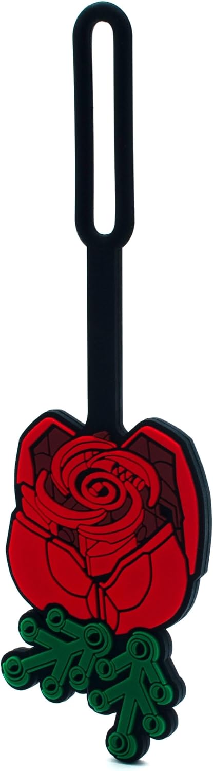 Lego Bag Tag - Botanical Rose (53661), Silicone Luggage Tag, Travel Accessory, Suitcase Identification, Cruise, Vacation