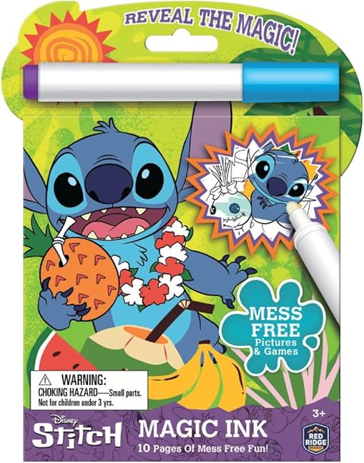 Skoodle Stitch Disney Magic Ink Activity Book with Mess-Free Marker for Kids, Multicolor