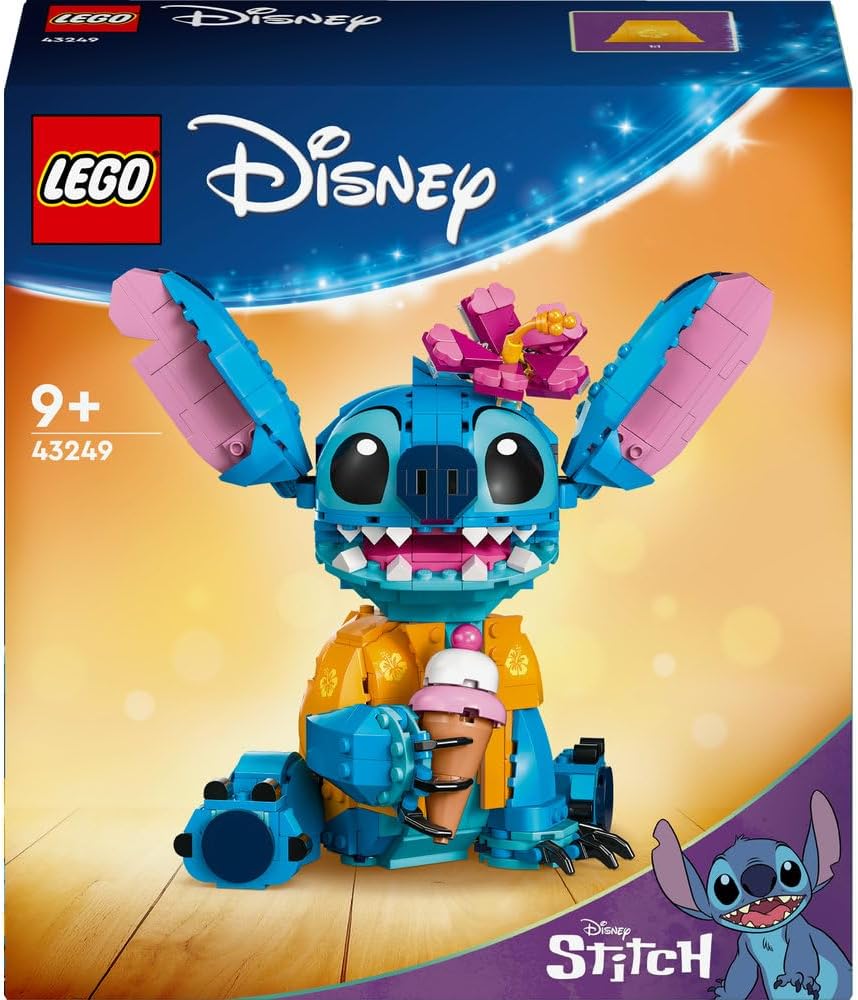LEGO | Disney Stitch Toy - Play & Display Figure with an Ice-Cream Cone & Decorative Flower - Ramadan Gift for 9+ Year Old Girls, Boys & Lilo & Stitch Movie fans - 43249
