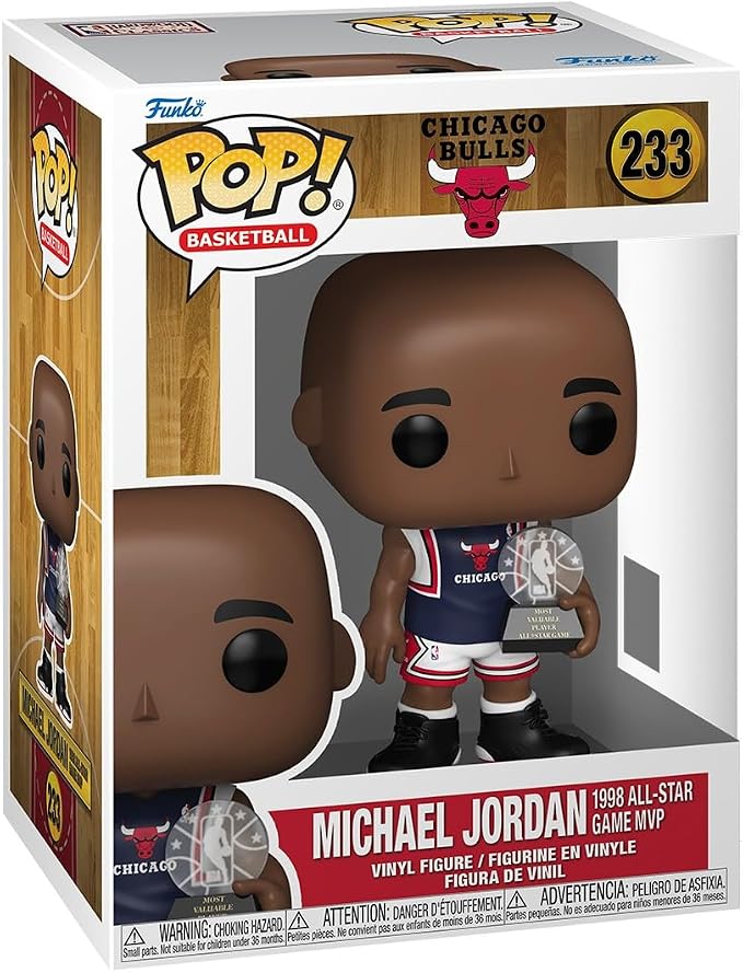 Funko Pop! NBA: Bulls - Michael Jordan - 1998 All-Star Game MVP - Collectable Vinyl Figure - Gift Idea - Official Merchandise - Toys for Kids & Adults - Sports Fans - Figure for Collectors and Display