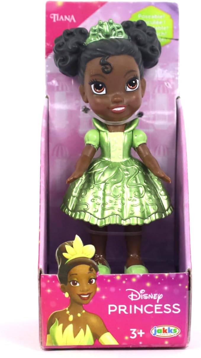 Disney Princess Mini Toddler 3-Inch - Tiana, Collectible, Figurine, 3 Years +