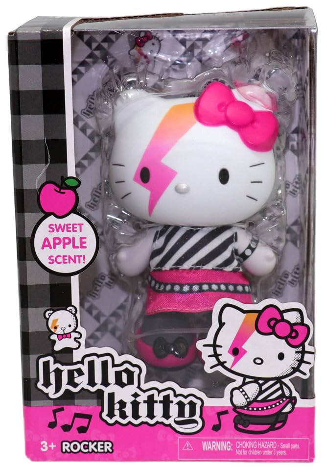 Hello Kitty Doll Rocker 4-Inch, Hello Kitty - Collectable Figure - Gift Idea - Official Merchandise - Toys for Kids & Adults - Cartoons Fans - Model Figure for Collectors and Display
