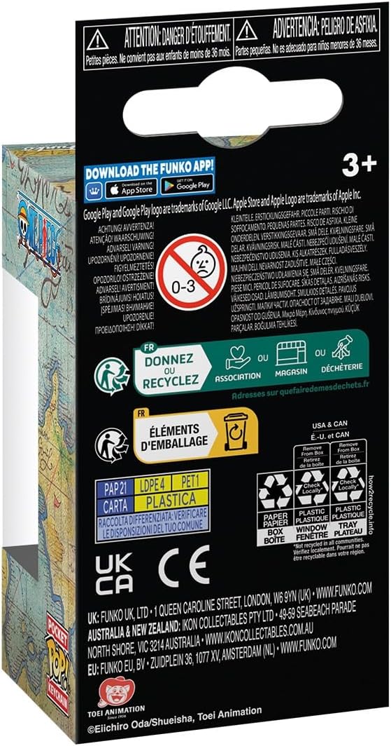 Funko Pop Pocket Keychain Roronoa Zoro One Piece Mini Vinyl Figure Collectible Keyring Anime Merchandise Gift Idea Backpack Decor Ages 3+