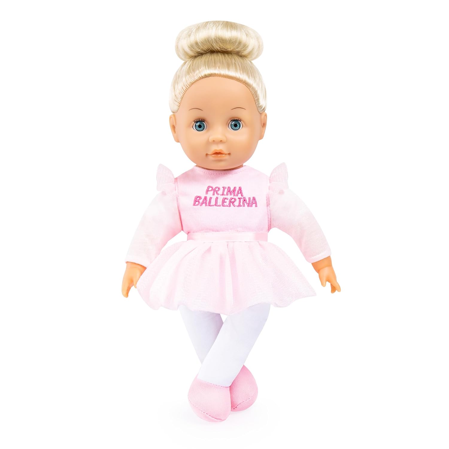 Bayer Design Prima Ballerina Doll 33cm Soft Body with Music, Blonde Hair Bun, Pink Tutu Dress, Battery Operated Musical Doll for Pretend Play, 18M+ Months