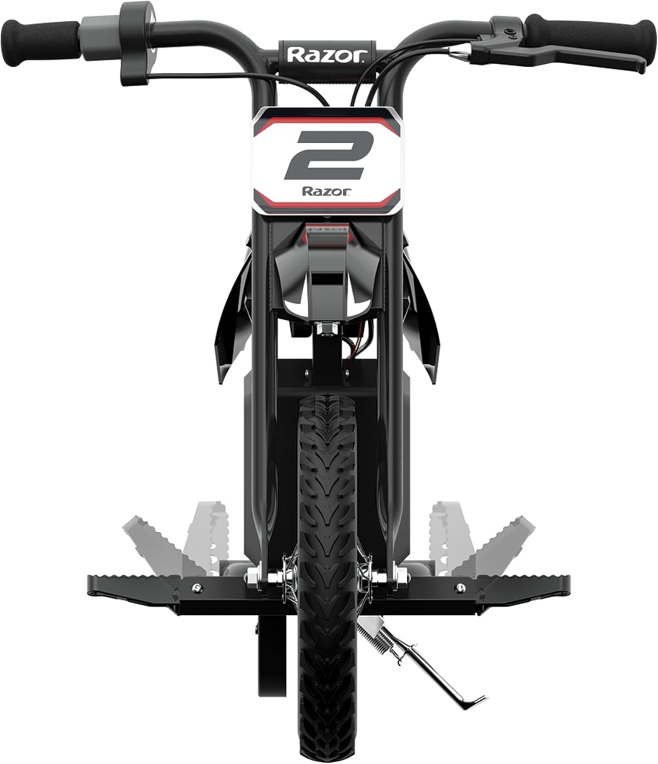 دراجة Razor MX125 Dirt Rocket الكهربائية للأطفال من سن 7 سنوات فما فوق، محرك عزم دوران عالي 100 واط، دفع خلفي، سرعات تصل إلى 8 أميال في الساعة، وقت تشغيل 40 دقيقة، لون أسود
