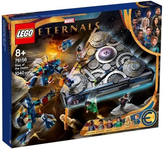 LEGO Marvel Rise of the Domo 76156 Building Kit, 1040 Pieces with 6 Eternals Minifigures & 2 Deviant Figures, Superheroes Spaceship Playset for Kids Ages 8+