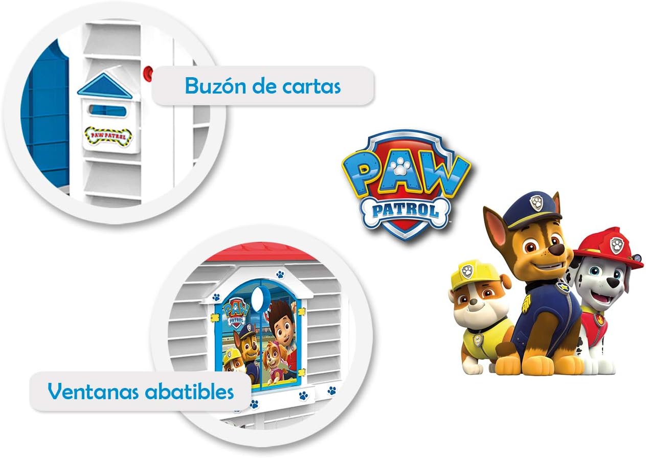 Chicos - Paw Patrol Children's House for Indoor/Outdoor, Strong and durable plastic, Assembly/disassembly Simple and fast, From 24 months (89526)