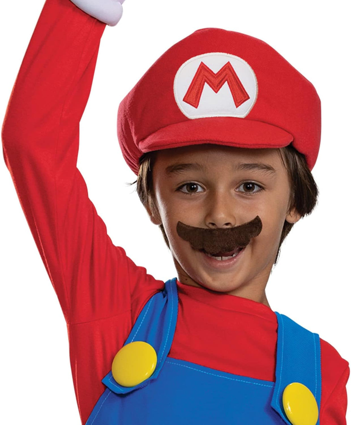 Disguise Mario Costume for Kids, Official Super Mario Bros Costume and Accessories for Children, Size (10-12)