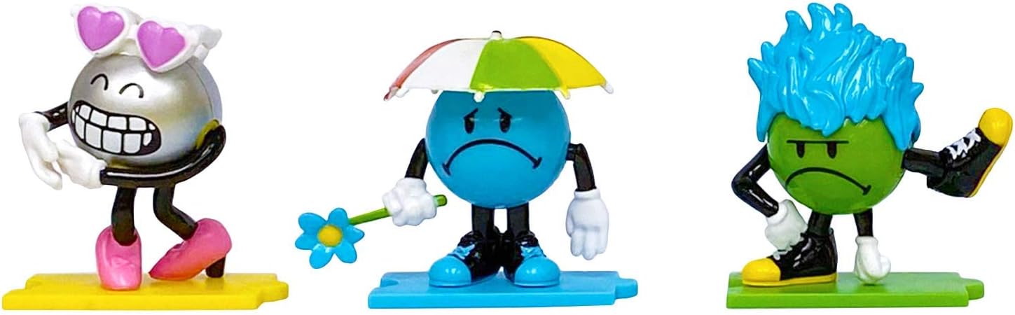 Splash Toys Smileys Characters Series 1 Figurines 3-Piece Pack, Collectible Themed Surprise Figures for Kids, 3Y+ Years