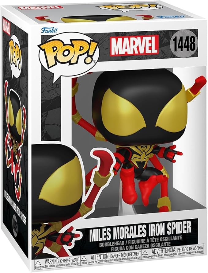 Funko Pop! Marvel: SP Comics - Miles Morales Iron Spider IS - 1/6 Odds for Rare Chase Variant - Marvel Comics - Collectable Vinyl Figure - Gift Idea - Official Merchandise - Toys for Kids & Adults