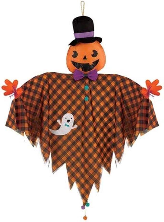 amscan Pumpkin Fabric Hanging Decoration 48in