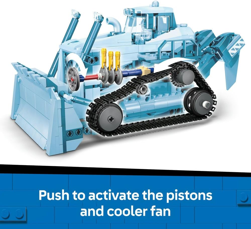 LEGO City Yellow Bulldozer Toy - Large Construction Vehicle Building Set - incl. 3 Minifigures plus Loose Bricks & Road Signs - Birthday Gift for 8+ Year Old Boys - 60466