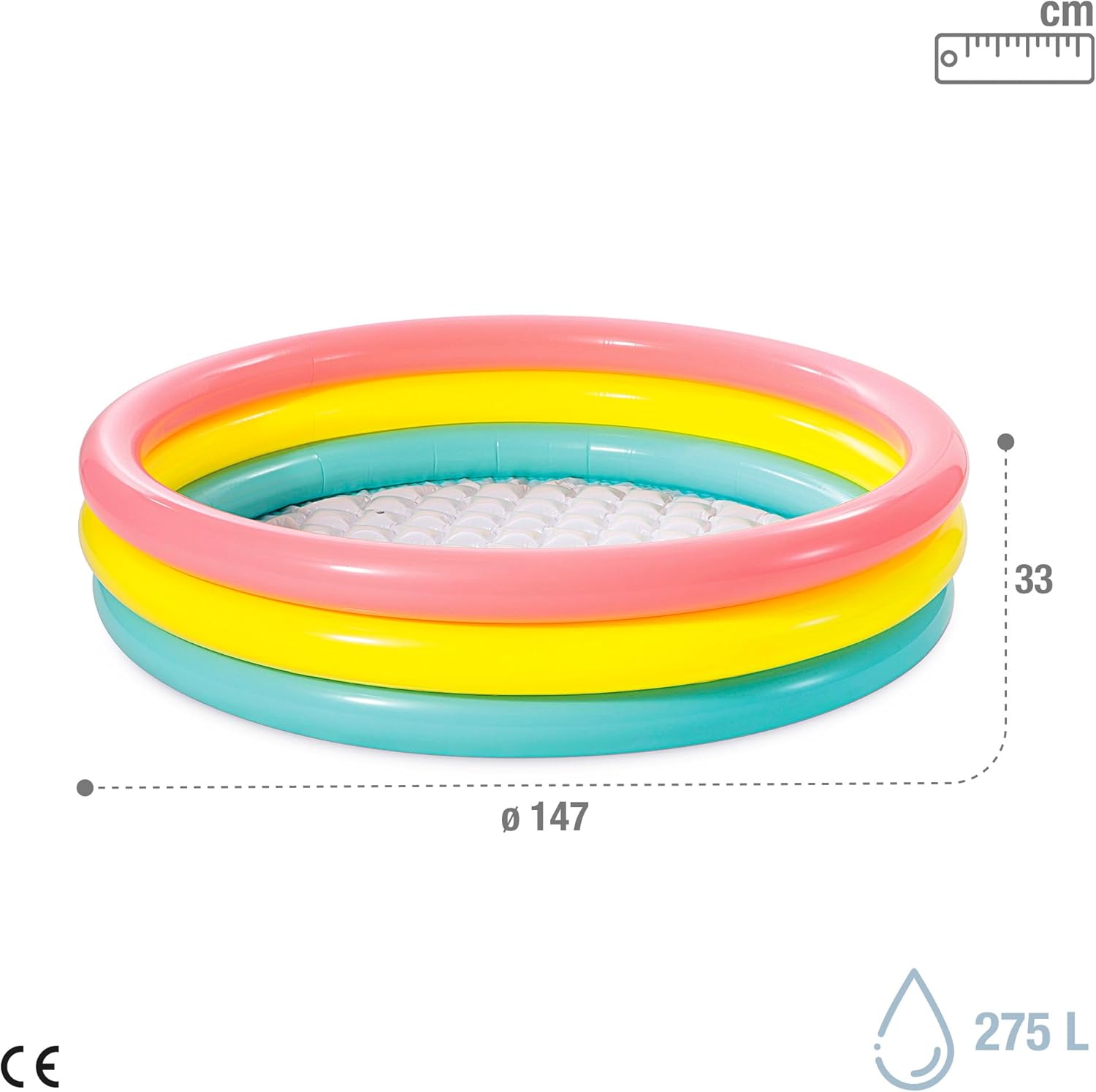 Intex Sunset Glow Inflatable Pool, 58 x 13 Inches, Tri Colour, 57422EP, 147 x 33 cm