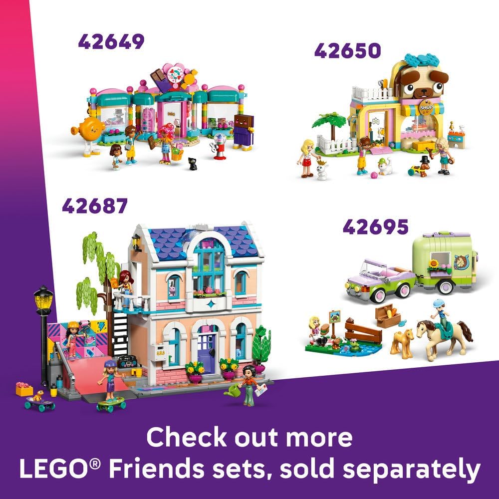 LEGO Friends Unicorn Dream Café - Toy Cake Shop w/ 3 Mini Dolls, Cash Register & Play Food Accessories incl. Cupcakes - Birthday Gift for 6+ Year Old Girls - 42684