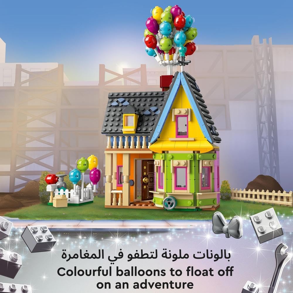 LEGO Disney and Pixar ‘Up’ House Buildable Toy with Balloons, Carl, Russell and Dug Figures, Collectible Model Set, Iconic Gift Idea for Kids, Girls & Boys 43217