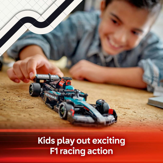 LEGO Speed Champions Mercedes-AMG F1 W15 Race Car Toy with a Collectible Formula 1 Driver Minifigure - Model Kits for 10+ Year Old Boys & Girls or Adult Motorsport Fans 77244