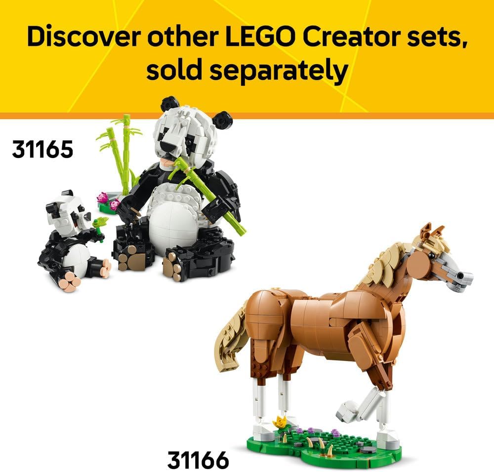 LEGO Creator 3in1 Wild Animals: Tropical Toucan with a Flower - Toy Animal Transforms into a Butterfly Figure or a Tropical Fish - Ramadan Gift for 7+ Year Old Girls & Boys - 31173