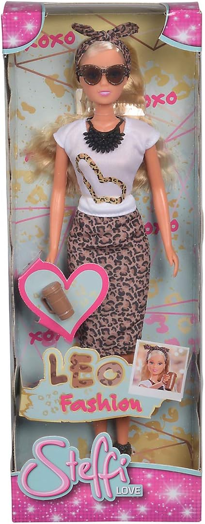 Simba Steffi Love Leo Fashion Doll 29 cm with Trendy Accessories Earrings Sunglasses and Handbag for Kids Ages 3 and Up