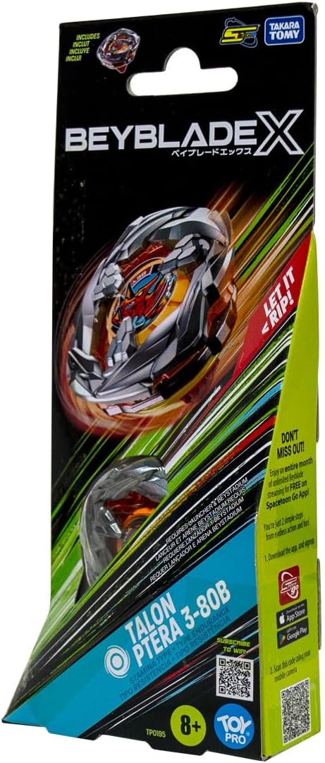 Takara Tomy Beyblade X Talon Ptera 3-80B, Balance Type Top with Customizable Parts, Bey Toy for 8+ Year Old Boys and Girls, Spinning Toys, Battle Tops