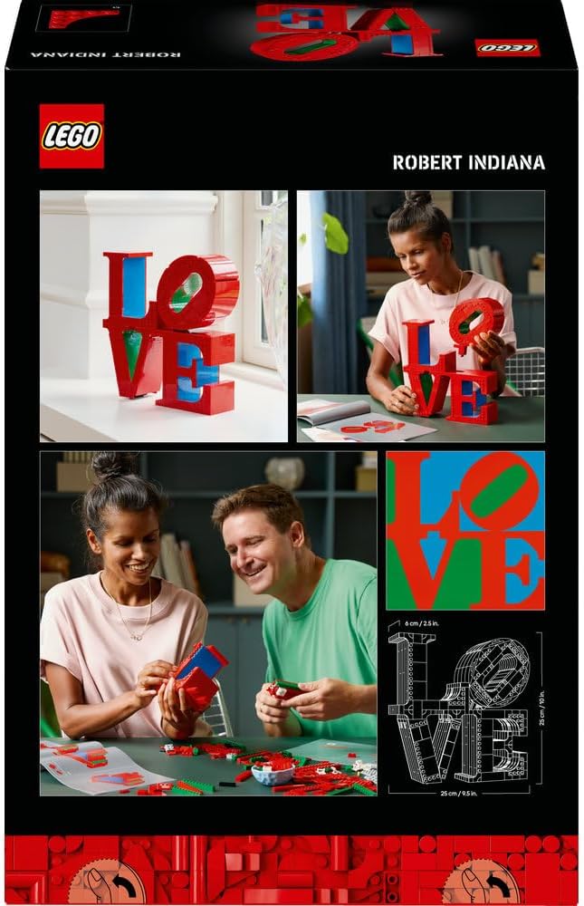 LEGO Art LOVE Building Set - Sculpture Model Kit for Adults to Build - Home Office Decor Piece - DIY Gift for Women & Men - Valentine's Day Treat - 31214