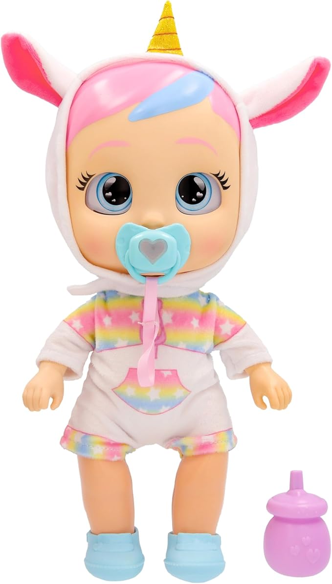 Cry Babies My First Steps - Dreamy, Doll with 10 Sounds & Reactions, With Light up Tears, Comes with Accessories, 1 Years+