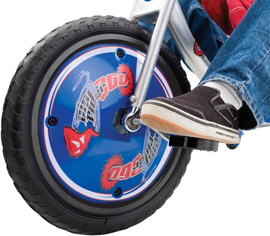 Razor RipRider 360 Caster Trike, Blue, Dual Inclined Caster Wheels, MX-Style Handlebars, Steel Frame, Spinning and Drifting Ride-On Toy for 5+ Kids