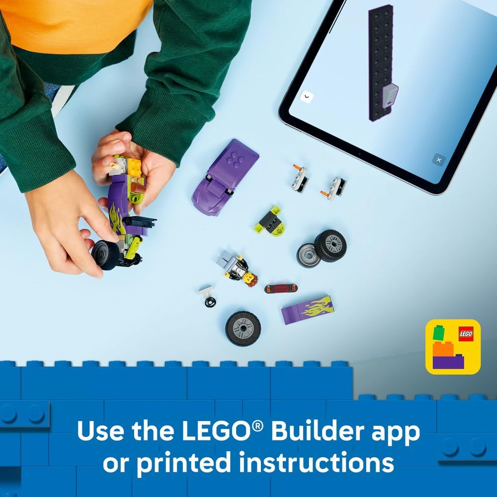 LEGO City Hot Rod - Race Car Toy w/a Driver Minifigure & Folding Roof - Fine Motor Skills Building Set - Small Birthday Gift Idea for 5+ Year Old Boys - 60485