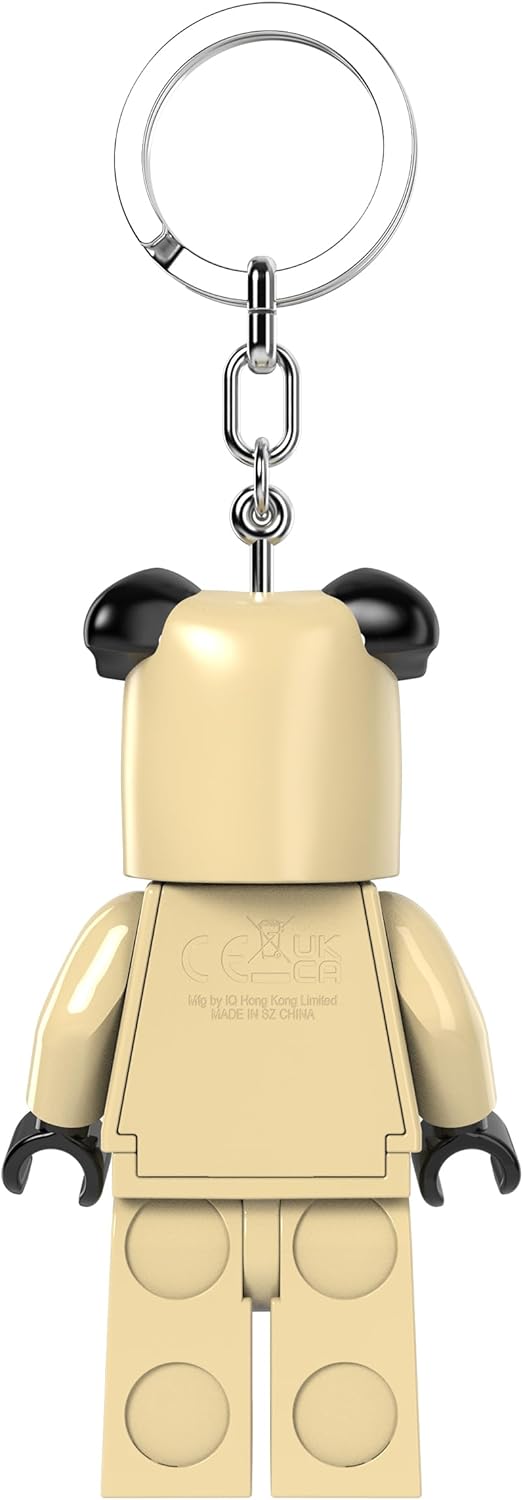 LEGO Minifigures Large 3 Inch Tall Figure Keychain Light - Pug Costume Guy (KE213H), White