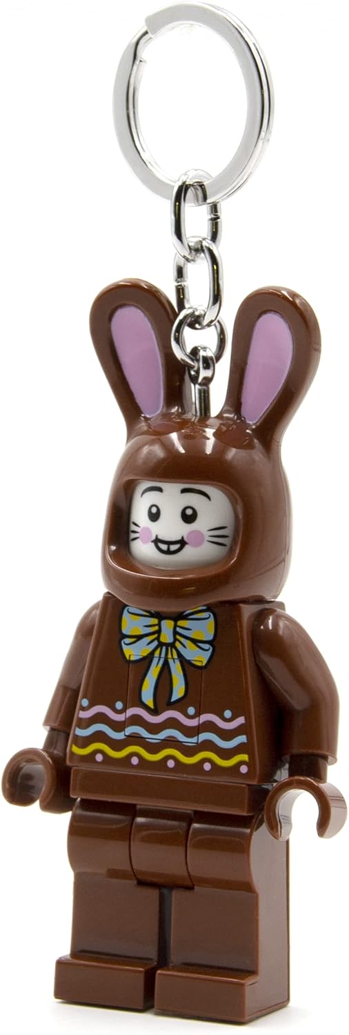 Lego IQ Minifigures Light Easter Chocolate Bunny Keychain, 7.6 cm Tall