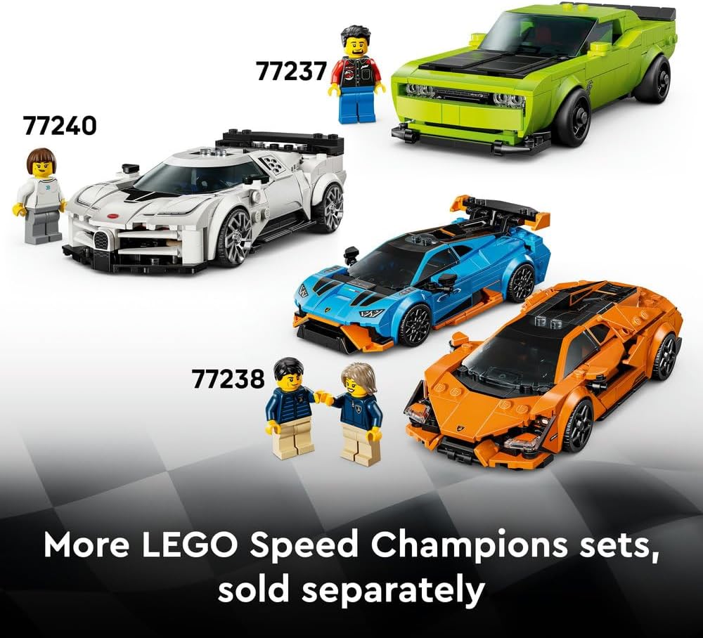 LEGO Speed Champions Porsche 911 GT3 RS Super Car Toy - Car Model Kit with a Driver Minifigure - Birthday Gift for 9+ Year Old Boys - 77239