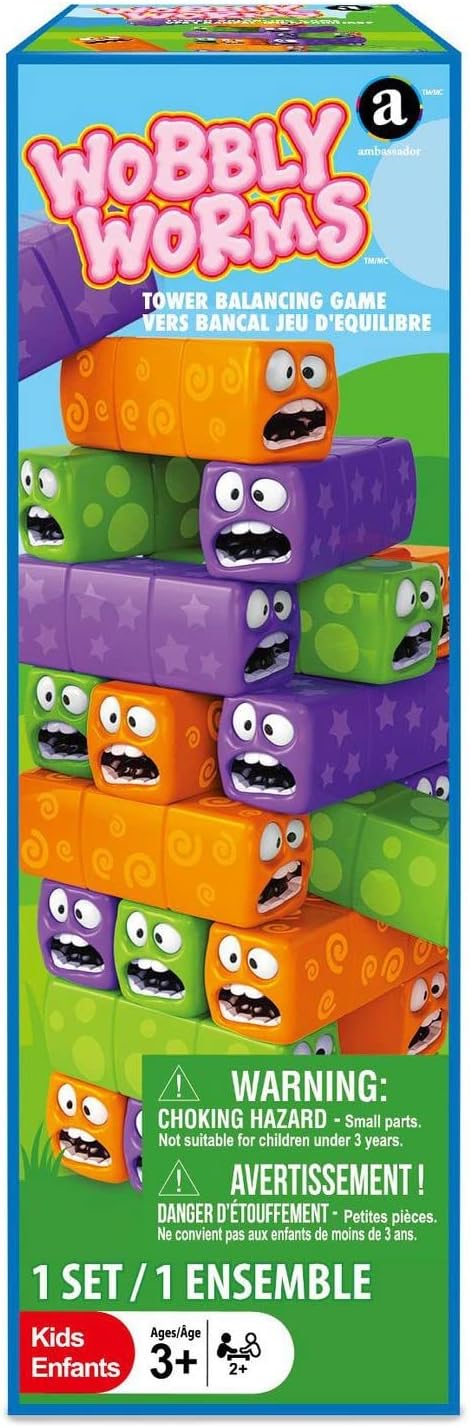 Ambassador Merchant Wobbly Worms Tower Balancing Game