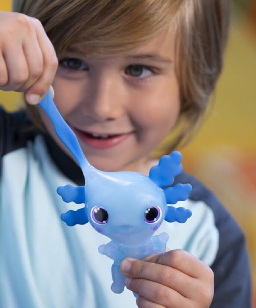 لعبة جالوت أنيماجيك، ليتس جلو أكسولوتل أزرق، حيوان أليف مضيء تفاعلي مع تأثير متوهج ومخالب قابلة للتمدد، لعبة حسية تعمل بالماء، مناسبة للأعمار من 4 سنوات فما فوق، شخصيات ألعاب تفاعلية من القطيفة